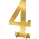 Giant Metallic Gold Number 4 Sign